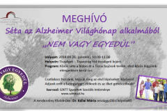 " NEM VAGY EGYEDÜL" - Alzeimer Világnap 09.21.